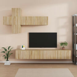 vidaXL 7 részes sonoma tölgyszínű szerelt fa TV-szekrényszett (3114520)