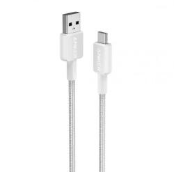 Anker Cablu Anker 322 USB-C la USB-A, 0.9 m (Alb) (A81H5G21)