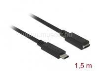 Delock kábel USB 3.1 Gen 2 Type-C male / female hosszabbító 1.5m 4K PD 60W (DL85534) (DL85534)