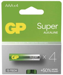 GP Batteries GP AAA Super, lúgos (LR03) - 4 db (1013124200)