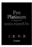 CANON PT-101 pro platinum fotópapír 300g/m2 A4 20 lap 1-pack (2768B016) (2768B016)