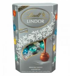 Lindt Csokoládé LINDT Lindor Assorted Silver csokoládé golyók díszdobozban 337g