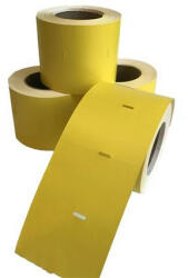 Polccímke, thermo, 38×55 mm, nem öntapadó, 600 db/tekercs, sárga (ISPC3855S) - officemarket