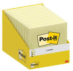 3M Öntapadó jegyzettömb, Z, 76x76 mm, 100 lap, 3M POSTIT, kanári sárga (LPR330CYW10)