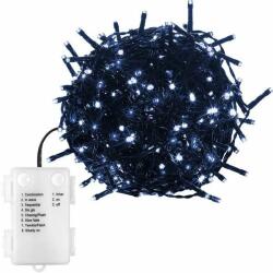 Voltronic Kültéri LED elemes fényfüzér 10m 100 LED, hideg fehér zk (30101255)