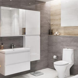 Cersanit Set vas WC pe pardoseala 675 Cersanit Moduo 43 rezervor 3/5 l si capac softclose alb (K116-037)