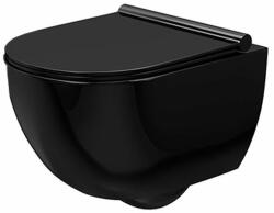 Rea Set vas wc negru suspendat Rea Carter rimless capac softclose (5902557334247)