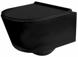 Rea Set vas wc negru suspendat Rea Porter rimless capac slim softclose (5902557341245)