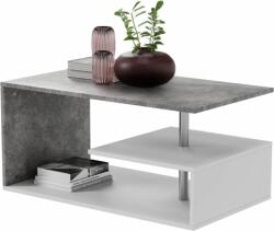 Miadomodo MIADOMOD Dohányzóasztal 90 x 50 x 41 cm fehér/szürke (HM50530)
