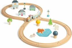 Bigjigs Toys Tren din lemn lângă pădure (DDBJ35042) Trenulet