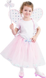 Rappa Costum copii fustă tutu zână roz cu aripi strălucitoare e-packaging (RP220379) Costum bal mascat copii