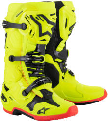 Alpinestars Tech 10 motoros csizma sárga fluo-fekete-piros fluo