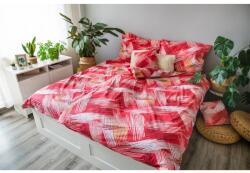 4-Home Lenjerie de pat din bumbac Red righe, 140 x 200 cm, 70 x 90 cm, 40 x 40 cm Lenjerie de pat