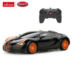 Rastar 1: 24 MASINA CU TELECOMANDA BUGATTI GRAND SPORT VITESSE NEGRU CU SCARA 1 LA 24 (VVTRas47000_Negru)