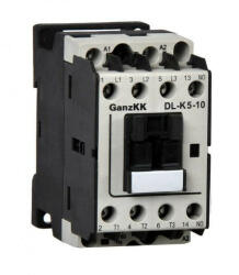 GANZ KK DL-K5-10 3 pólusú mágneskapcsoló, 1 db beépített záró segédérintkezővel, 240V, 5, 5kW (AC-3 400V), 45×78×85mm ( GANZ 200-0002-360-DL ) (200-0002-360-DL)