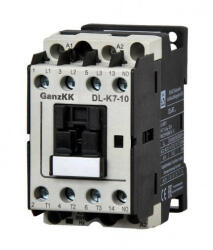 GANZ KK DL-K7-10 3 pólusú mágneskapcsoló, 1 db beépített záró segédérintkezővel, 125V, 7, 5kW (AC-3 400V), 45×78×85mm ( GANZ 300-0002-270-DL ) (300-0002-270-DL)