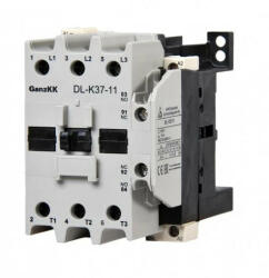  GANZ KK DL-K37-11 3 pólusú mágneskapcsoló, 1 db beépített záró és 1 db beépített nyitó segédérintkezővel, 42V, 37kW (AC-3 400V), 81×106×116mm ( GANZ 200-4513-210-DL ) (200-4513-210-DL)