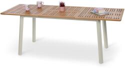 Tchibo „Liska kihúzható asztal kb. 1, 4-2 m Homokszínű váz Tikfa hatású asztallap
