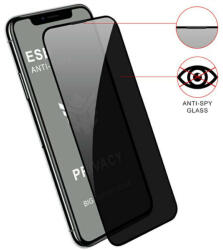 Privacy Anti-Static Apple iPhone XS Max / iPhone 11 Pro Max (6.5) kijelzővédő üvegfólia betekintés elleni védelemmel (9H)