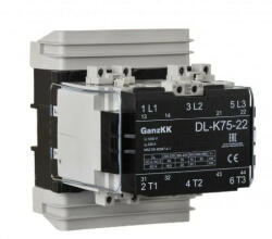  GANZ KK DL-K75-22 3 pólusú mágneskapcsoló, 2 db beépített záró és 2 db beépített nyitó segédérintkezővel, 110V, 75kW (AC-3 400V), 148×179×179mm ( GANZ 200-4522-030-DL ) (200-4522-030-DL)