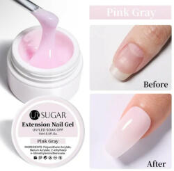 Ur Sugar építő zselé Rózsaszín Szürke 15ml (Pink_Gray) - szofibeautyshop