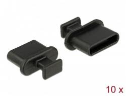 DeLock Porvédő USB Type-C female fogantyúval 10 db fekete (64013) - macropolis