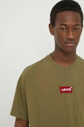 Levi's pamut póló zöld, férfi, nyomott mintás - zöld L - answear - 9 390 Ft