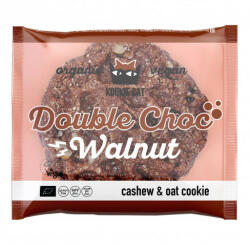 Kookie Cat bio vegán gluténmentes dupla csoki és dió kesudiós zabkeksz 50 g - fittipanna