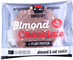 Kookie Cat bio vegán gluténmentes mandulás zabkeksz, protein csoki 50 g