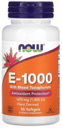 NOW Vitamina E-1000 with Mixed Tocopherols, 670 mg (1, 000 IU), NOW Foods, 50 softgels