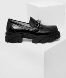 Answear Lab bőr mokaszin X limited collection SISTERHOOD fekete, női, lapos talpú - fekete Női 40 - answear - 19 990 Ft
