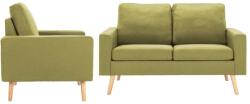 vidaXL Set de canapele, 2 piese, verde, material textil (3056619) - comfy Canapea