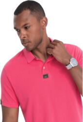  OMBRE Férfi póló gallérral V4 S1745 sötét rózsaszínű póló MDN124701 S