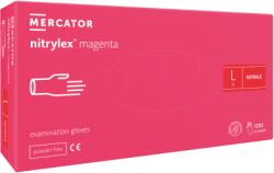 Mercator Medical nitrylex púdermentes kesztyű magenta L 100x