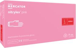 Mercator Medical nitrylex púdermentes kesztyű pink L 100x