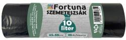 Fortuna Szemeteszsák FORTUNA 10L pipere fekete 45x50 cm 20 db/tekercs (455010) - tonerpiac