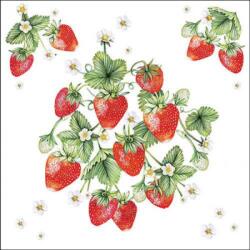 Ambiente Bunch of strawberries papírszalvéta 33x33cm, 20db-os