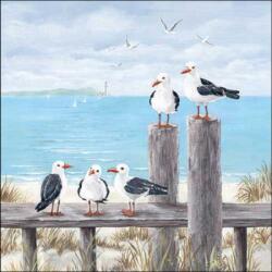 Ambiente Papírszalvéta 33x33cm, 20db-os - Seagulls on the dock