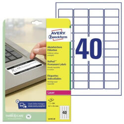 Avery Etikett címke, 45, 7x25, 4mm, eltávolíthatatlan 800 db/doboz Avery (L6145-20) - iroszer24