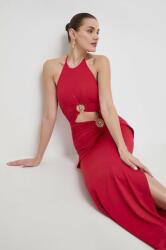 Bardot ruha piros, maxi, testhezálló - piros M