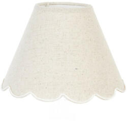 Clayre & Eef Műanyag lámpaernyő textil borítással 22x16cm, natúr hullámos aljú - perfectodekor - 5 990 Ft