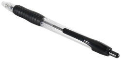 BLUERING Golyóstoll 0, 7mm, nyomógombos, gumírozott fogórész, fekete átlátszó test, Bluering® R2, írásszín fekete (BR894823) - iroszer24