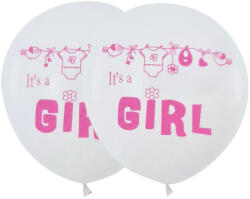 5 darabos latex lufi szett - Babaváró - It’s a girl - 30 cm