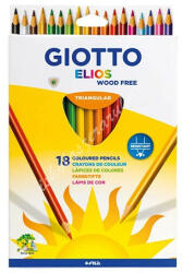 GIOTTO Elios famentes háromszögletű színes ceruza (18db)