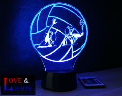 Love & Lights Vízilabdázó lányok mintás 3D lámpa kérhető felirattal
