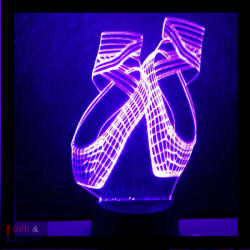 Love & Lights Balett cipő mintás 3d illúzió lámpa