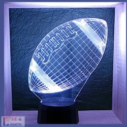 Love & Lights Amerikai foci ( NFL) labda mintás lámpa kérhető felirattal