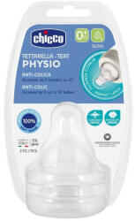 CHICCO Perfect Easy/Perfect 5/Well-Being fiziológiai lassú áramlású cumisüveg cumi 0m+ 2 db