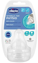 CHICCO Perfect Easy/Perfect 5/Well-Being fiziológiai közepes átfolyású cumisüveg cumi 2m+ 2 db