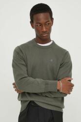 G-Star RAW gyapjúkeverék pulóver könnyű, férfi, zöld - zöld XXL - answear - 33 990 Ft